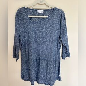 Neon Buddha Half Sleeve Blue Top Size Medium